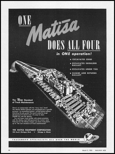 1953 matisa equipment train - 1953,